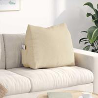 VidaXL Rugkussen crème 60 x 20 x 50 cm stof - thumbnail