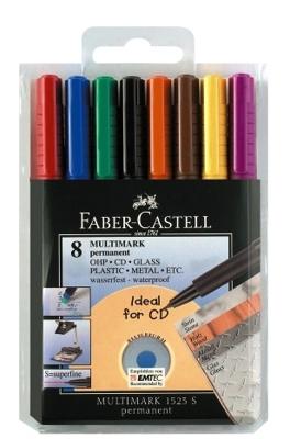 Faber Castell Marker Multimark permanent - S - 8-delig etui