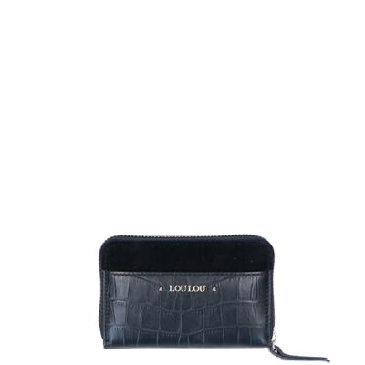 LouLou Essentiels Classy Croc Portemonnee black Dames portemonnee LouLou Essentiels Classy Croc Portemonnee black Dames portemonnee