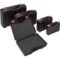 Kunststof koffer L275xB230xH83 mm PP 1 greep m. schuimstofvoering zwart - thumbnail