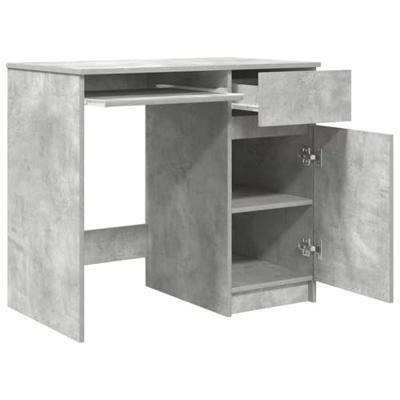 Bureau 86x49x76 cm spaanplaat betongrijs