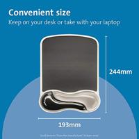 Kensington Duo Gel zwart / grijs muismat - thumbnail