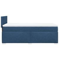Boxspring met matras stof blauw 140x190 cm - thumbnail