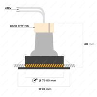 Set van 3 Pittsburg LED inbouwspots - GU10 4 Watt 345 Lumen - 4000K Neutraal wit - Dimbaar - Rond - Kantelbaar - IP20 Voor binnen - Wit - thumbnail