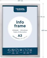 Europel zelfklevend kader ft A3, zilver, pak van 2 stuks - thumbnail