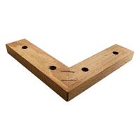 Meubelpoot houtkleur hoek 20 bij 20 cm en hoogte 2 cm van massief hout - thumbnail
