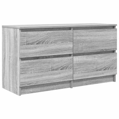 Tv-meubel 100x35x54 cm bewerkt hout grijs sonoma eikenkleurig Tv-meubel 100x35x54 cm bewerkt hout grijs sonoma eikenkleurig