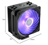 Cooler Master Hyper 212 RGB Black edition koeler - thumbnail
