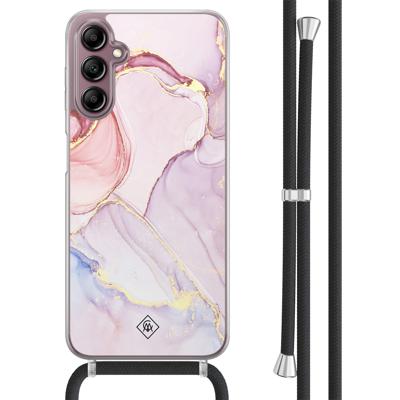 Samsung Galaxy A14 hoesje met koord - Purple sky