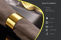 ECHTWERK Tafel accessoires (servetringen "rond" gemaakt van ede, Goud, 4-delig) - thumbnail
