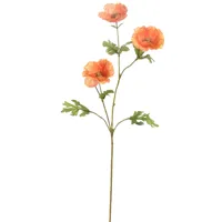 Kunstbloem Klaproosjessteel 72cm - oranje - thumbnail