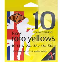 Rotosound R10-7 Roto Yellows set gitaarsnaren 010 - 056w - thumbnail