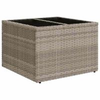 6-delige Loungeset met kussens poly rattan lichtgrijs - thumbnail