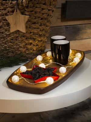 Konstsmide 3188-803 Motief lichtketting Kogel Binnen werkt op batterijen Aantal lampen 10 Warmwit Verlichte lengte: 0.9 m