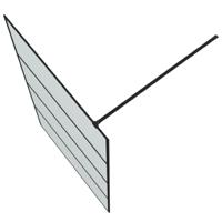 VidaXL Inloopdouchewand 115x195 cm mat esg-glas zwart - thumbnail