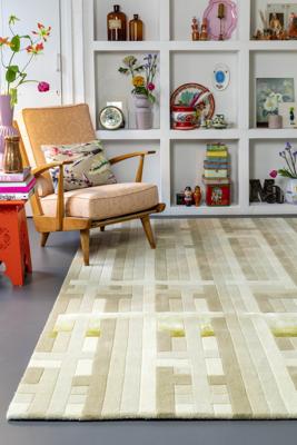 MOMO Rugs Designer Collection - MOMO Rugs Designer Marie-Gon Ministeck Lime Hint - 140x200 cm Vloerkleed