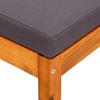 Tuinbank met tafel en voetenbanken massief acaciahout - thumbnail