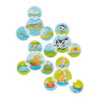 Goki houten puzzel spel dieren, 28dlg. - thumbnail