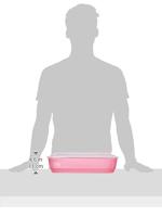 TRIXIE KATTENBAK MIO MET RAND ASSORTI 43X32X12 CM 3 ST - thumbnail