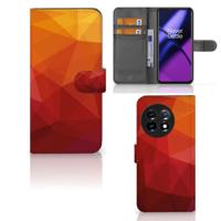 Book Case voor OnePlus 11 Polygon Red - thumbnail