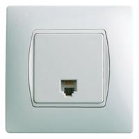 Decoratieve omlijning voor lichtschakelaar Simon Wit - thumbnail