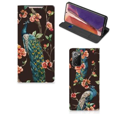Samsung Galaxy Note20 | Hoesje maken | Pauw met Bloemen Samsung Galaxy Note20 | Hoesje maken | Pauw met Bloemen