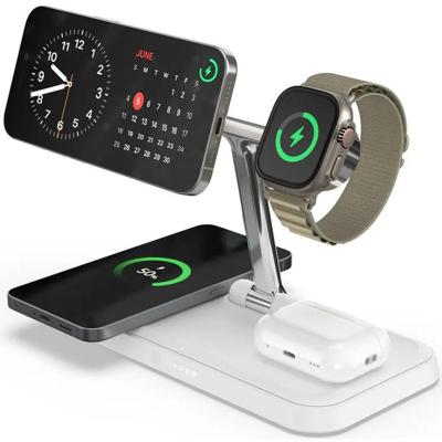 Targus HJ3004WHGL oplader voor mobiele apparatuur Hoofdtelefoons, Smartphone, Smartwatch Zilver, Wit