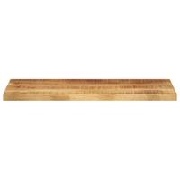Tafelblad rechthoekig 90x30x2,5 cm massief ruw mangohout - thumbnail