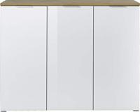 Germania Telde Wit / Eiken Schoenenkast 3-Deuren - thumbnail