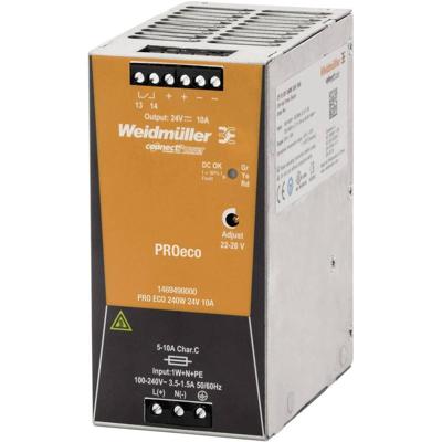 Weidmüller 1469490000 DIN-rail netvoeding 24 V/DC 10 A 240 W Aantal uitgangen:1 x Inhoud 1 stuk(s) Weidmüller 1469490000 DIN-rail netvoeding 24 V/DC 10 A 240 W Aantal uitgangen:1 x Inhoud 1 stuk(s)