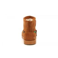 Leren meisjesboots Aldiza KICKERS® bruin - thumbnail