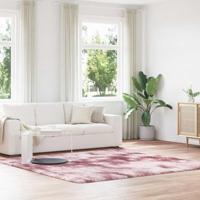 Hoogpolig vloerkleed NAVARRA 240x240 cm polyester stoffig roze - thumbnail