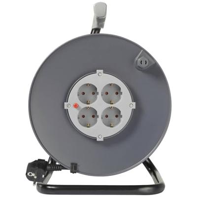 Sygonix SY-5655928 Kabelhaspel 50 m Zwart Randaarde stekker