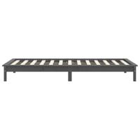 Bedframe massief grenenhout grijs 90x200 cm - thumbnail
