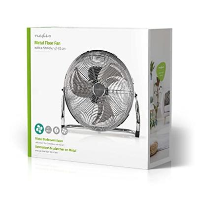 Nedis Vloerventilator | 400 mm | 3 Snelheden | Kantelbaar | Metaal | 1 stuk - FNFL10CCR40 FNFL10CCR40