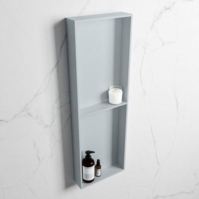 MONDIAZ EASY Nis 149,5x29,5cm in solid surface kleur Clay | Clay. 2 vakken geschikt voor in- of opbouw