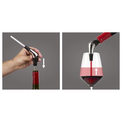 Vacu Vin Wijnschenker Slow Wine Pourer - Zilver