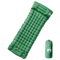 VidaXL Kampeermatras met kussen zelfopblazend 1-persoons groen - thumbnail