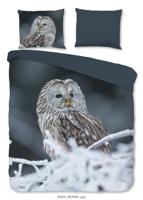Good Morning Dekbedovertrek "uil" - Grijs - (200x200/220 cm) - Katoen - thumbnail