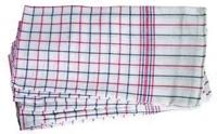 Handdoek, ft 65 x 65 cm, geruit, pak van 6 stuks - thumbnail