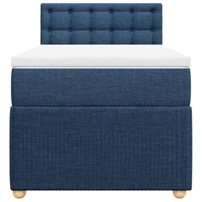 Boxspring met matras stof blauw 80x200 cm - thumbnail