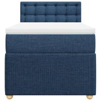 Boxspring met matras stof blauw 80x200 cm - thumbnail