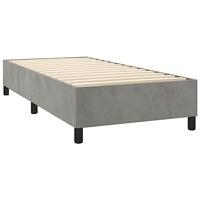 Boxspring met matras fluweel lichtgrijs 90x190 cm - thumbnail
