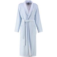 Cawö Cawö Dames Badjas met Sjaalkraag 3423 mittelblau 36 - thumbnail