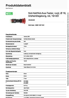 Schneider Electric XB6AS8349B Noodstopschakelaar Voor noodstop 2x NC 1 stuk(s) Piece
