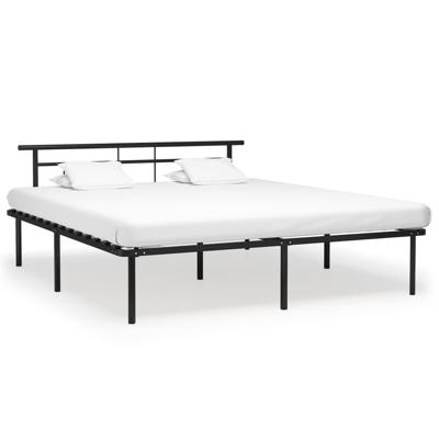 vidaXL Bedframe metaal zwart 180x200 cm