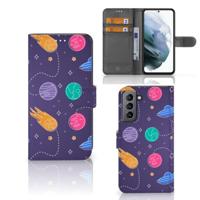 Samsung Galaxy S21 FE | Wallet Case | met Pasjes | Space - thumbnail
