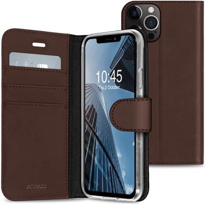 Accezz Wallet Case voor Apple iPhone 13 Pro Telefoonhoesje Bruin Accezz Wallet Case voor Apple iPhone 13 Pro Telefoonhoesje Bruin