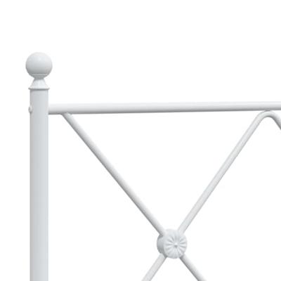 Bedframe met hoofd- en voeteneinde metaal wit 120 x 190 cm - thumbnail