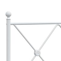 Bedframe met hoofd- en voeteneinde metaal wit 180x200 cm - thumbnail